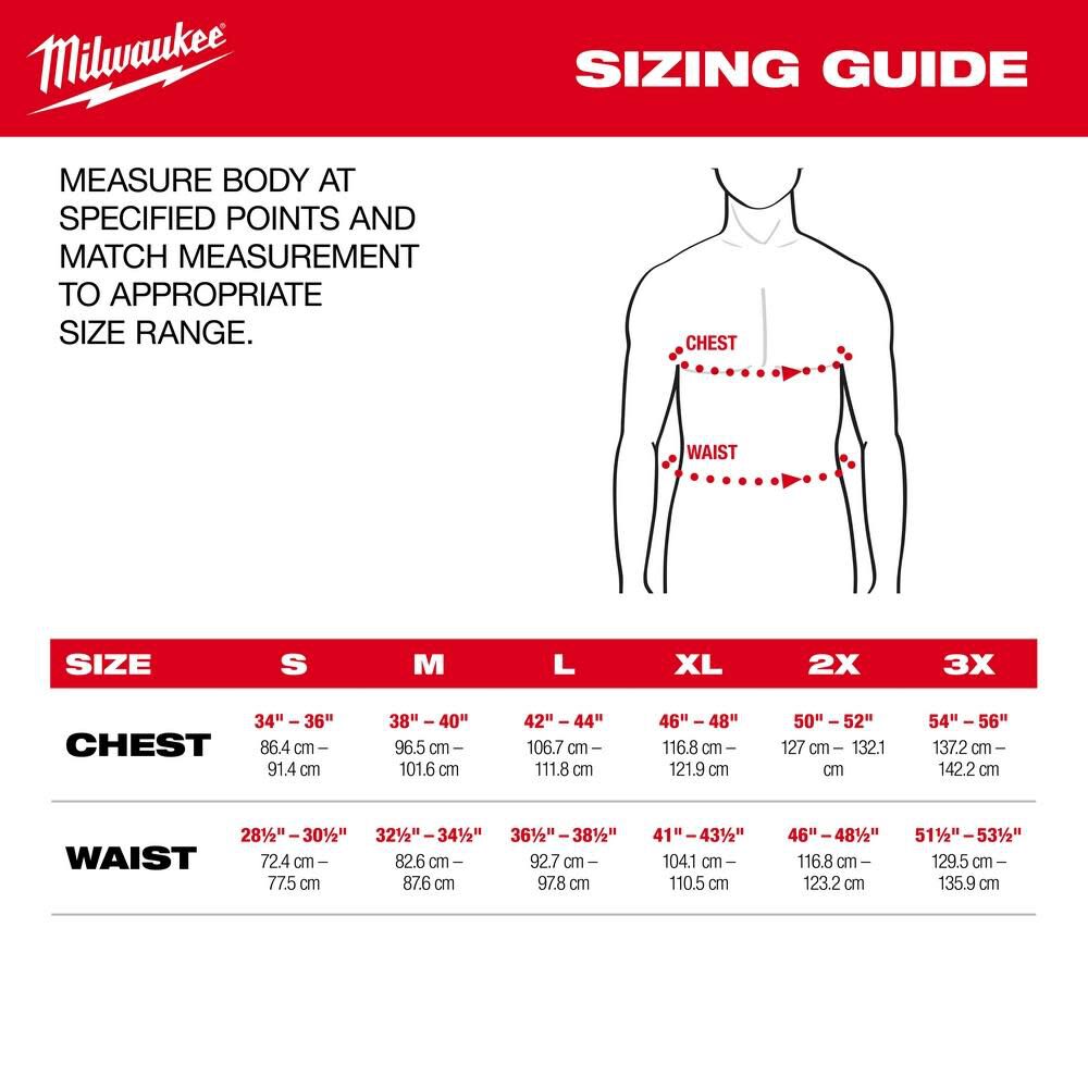 Milwaukee Heavy Duty T-Shirt Big Logo Long Sleeve Red 