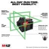 Milwaukee M12 Green Beam Laser 360 3-Plane Kit, small image number 3