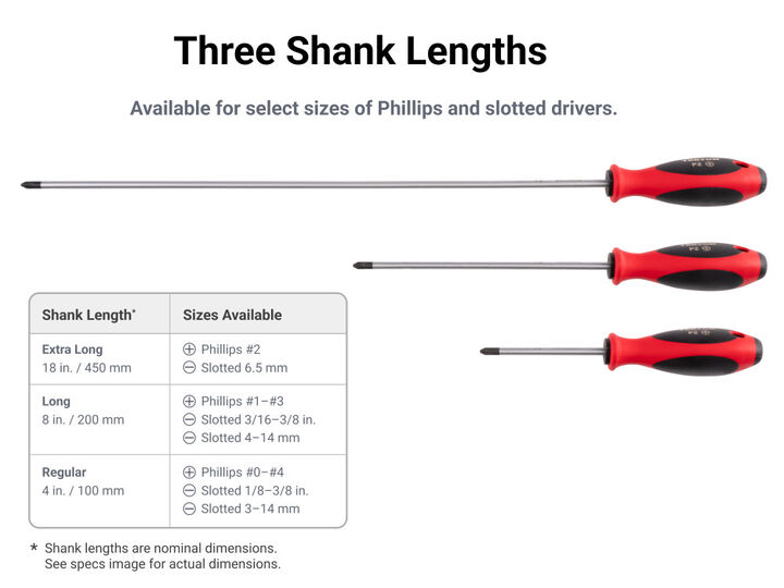 Tekton Slotted Screwdriver Set with Organizer 10 - 14 mm 3 Pieces, large image number 5