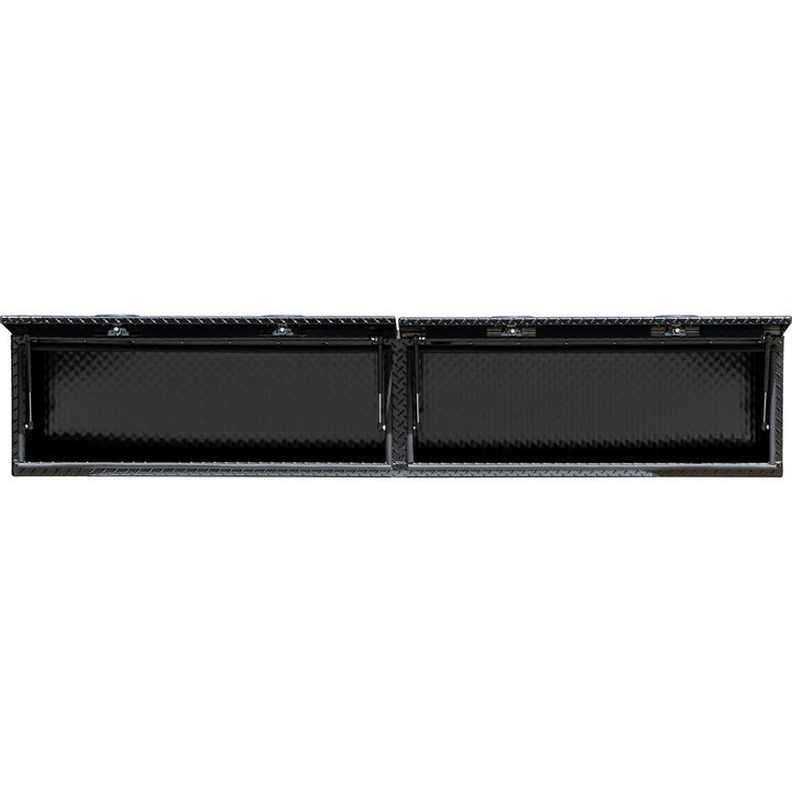 Buyers Products Company 16x13x96 Inch Gloss Black Diamond Tread Aluminum Topsider Truck Box with Flip-Up Doors, large image number 7
