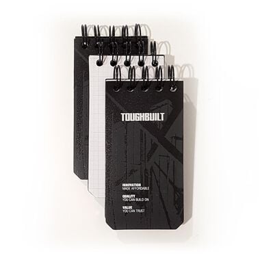 Toughbuilt Grid Notebooks 3-pk