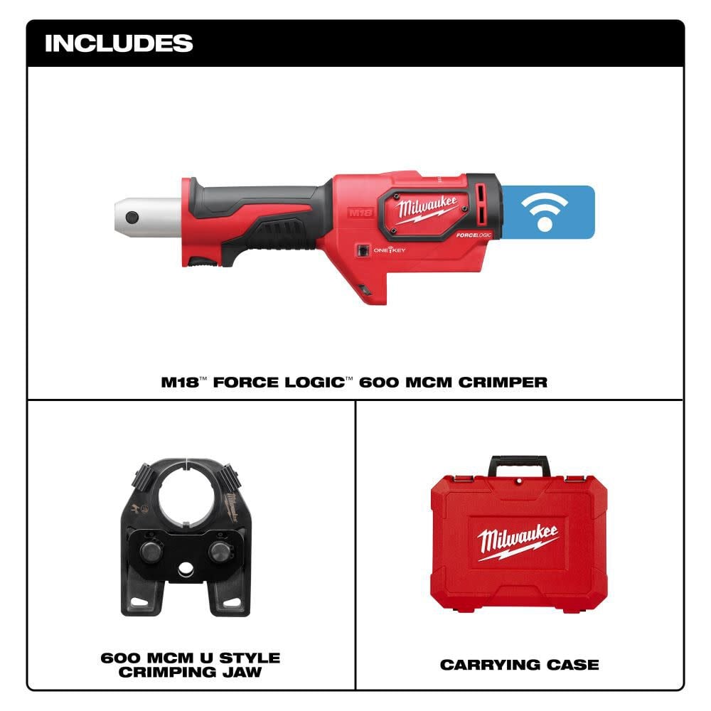 Milwaukee M18 FORCE LOGIC 600 MCM Crimper (Bare Tool), large image number 2