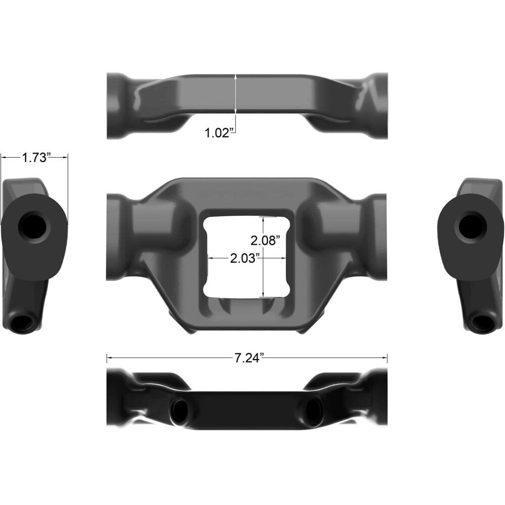 Rock Tamers 2 Inch Drawbar Adjustable Mudflap System, large image number 13