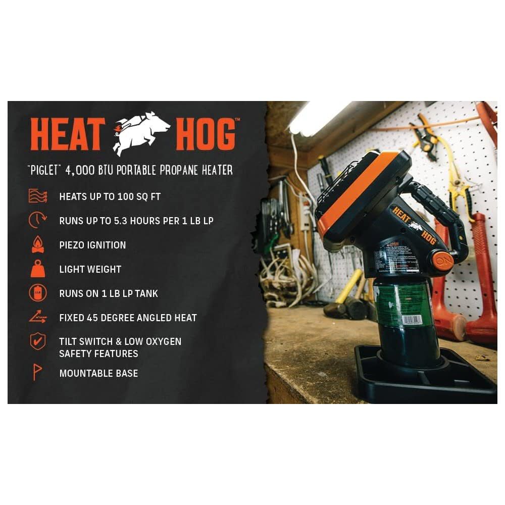 Heat Hog 4000 Btu 100 Sq-Ft. Area Portable Propane Space Heater HH ...