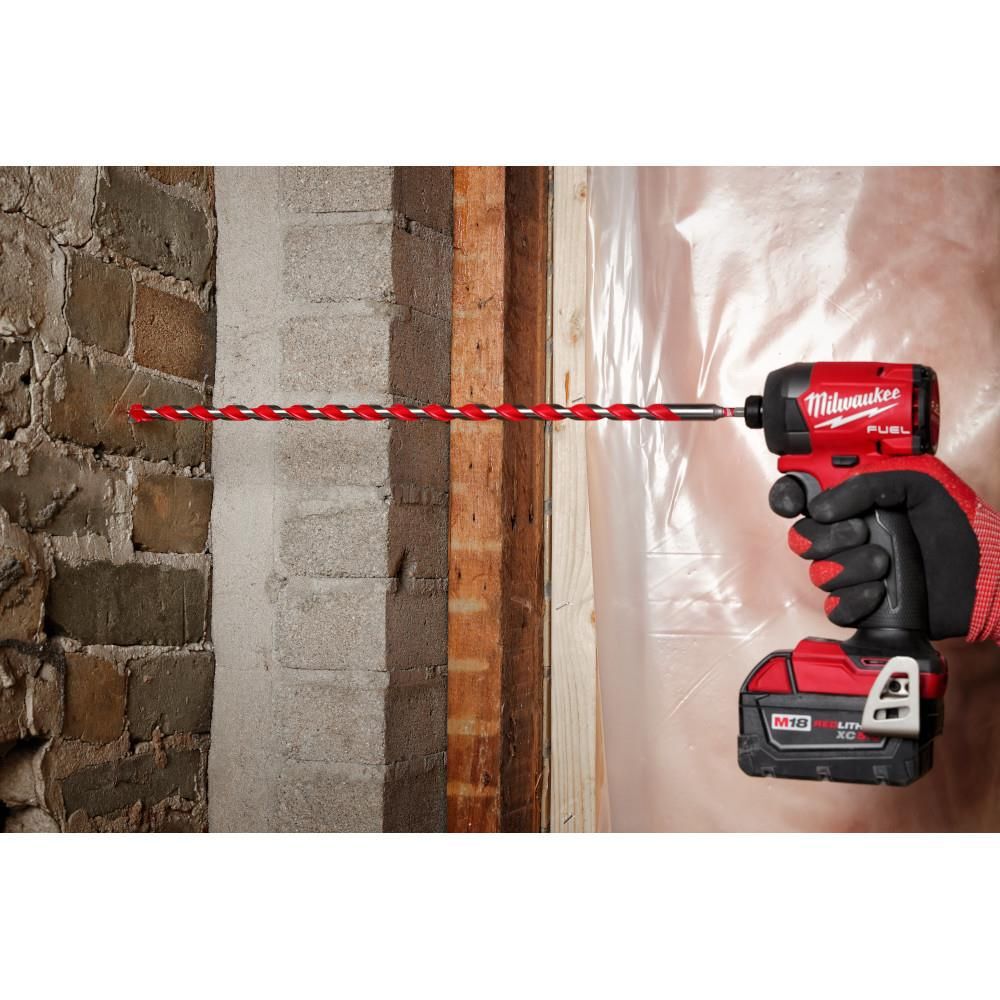 Milwaukee SHOCKWAVE Impact Duty Carbide Hammer Drill Bit, 1/4 x 16 x 18in, large image number 6