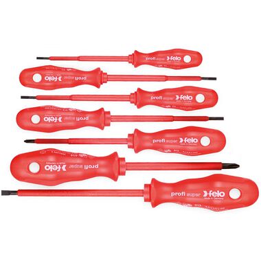 Felo 7 pc Phillips & Slotted Insulated Screwdriver Set
