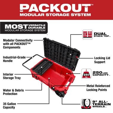 Milwaukee PACKOUT Rolling Tool Chest, large image number 1