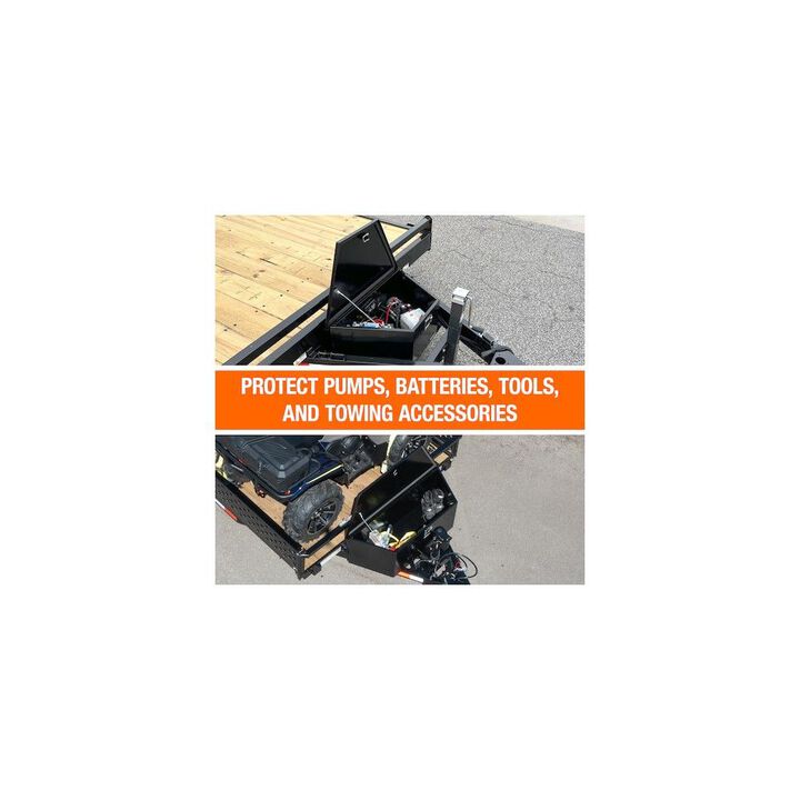 Buyers Products Company 35 Inch Wide Gloss Black Steel Trailer Tongue Truck Box, large image number 4