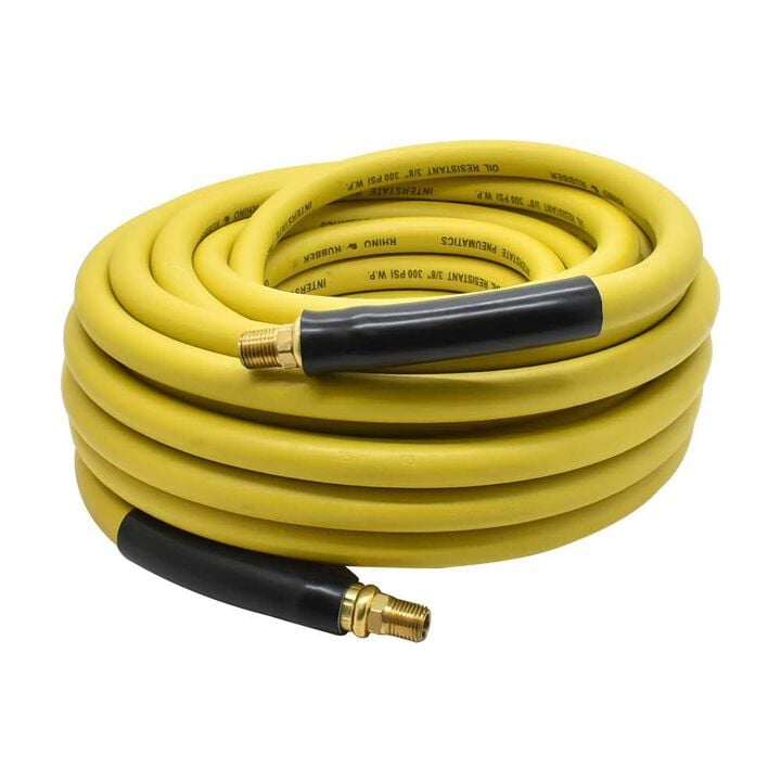Interstate Pneumatics Rhino 3/8 Inch X 50 Ft 300 PSI Air Hose Yellow