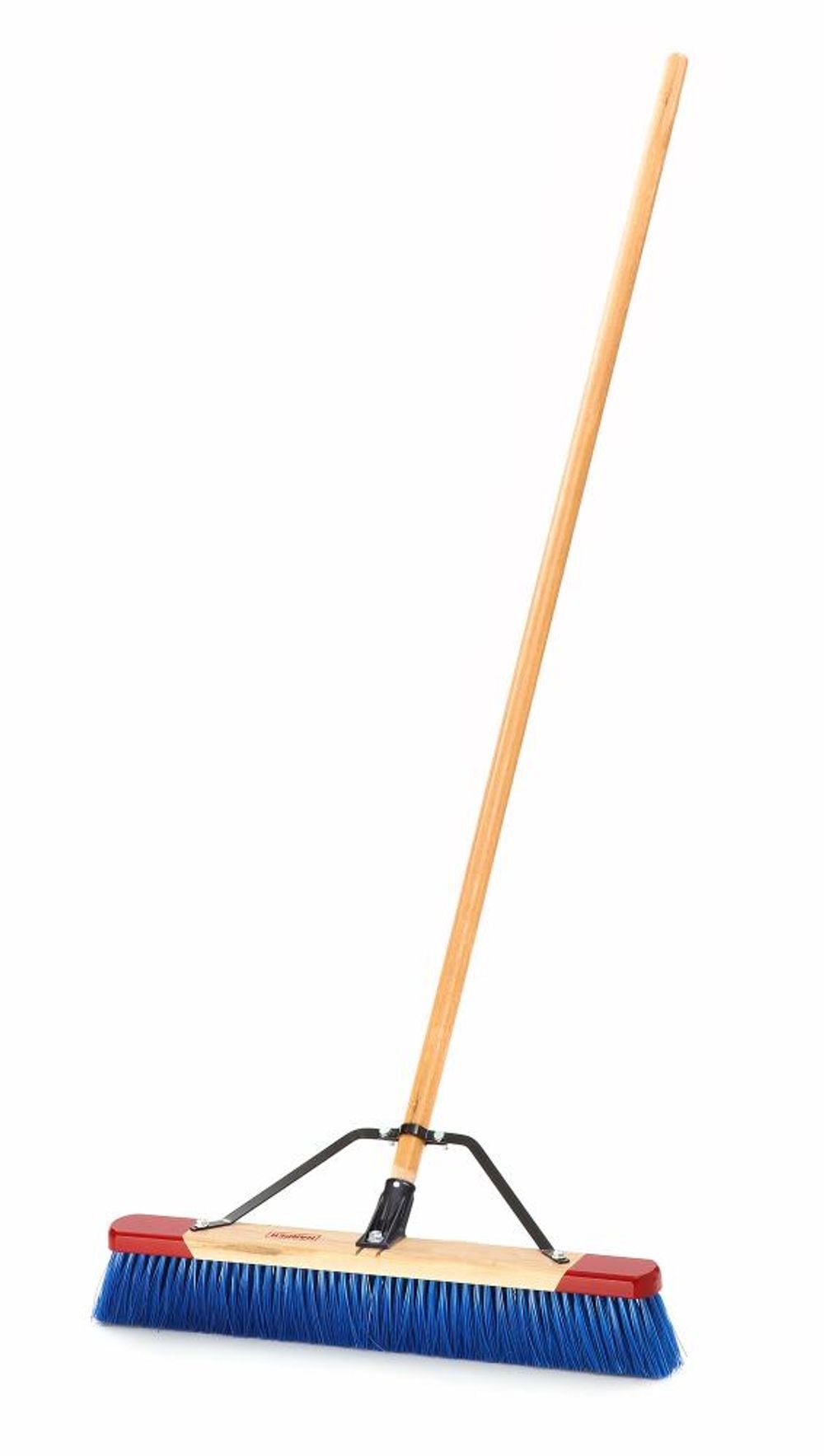 Harper 24 In. Rough Surface Red End Push Broom for Heavy Outdoor Debris, large image number 1