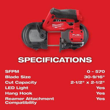 Milwaukee M12 FUEL Compact Band Saw (Bare Tool), large image number 7