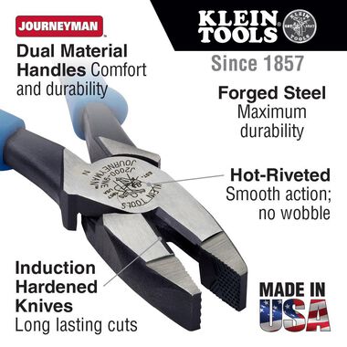 Klein Tools Pliers Heavy Duty Side Cutting, large image number 1