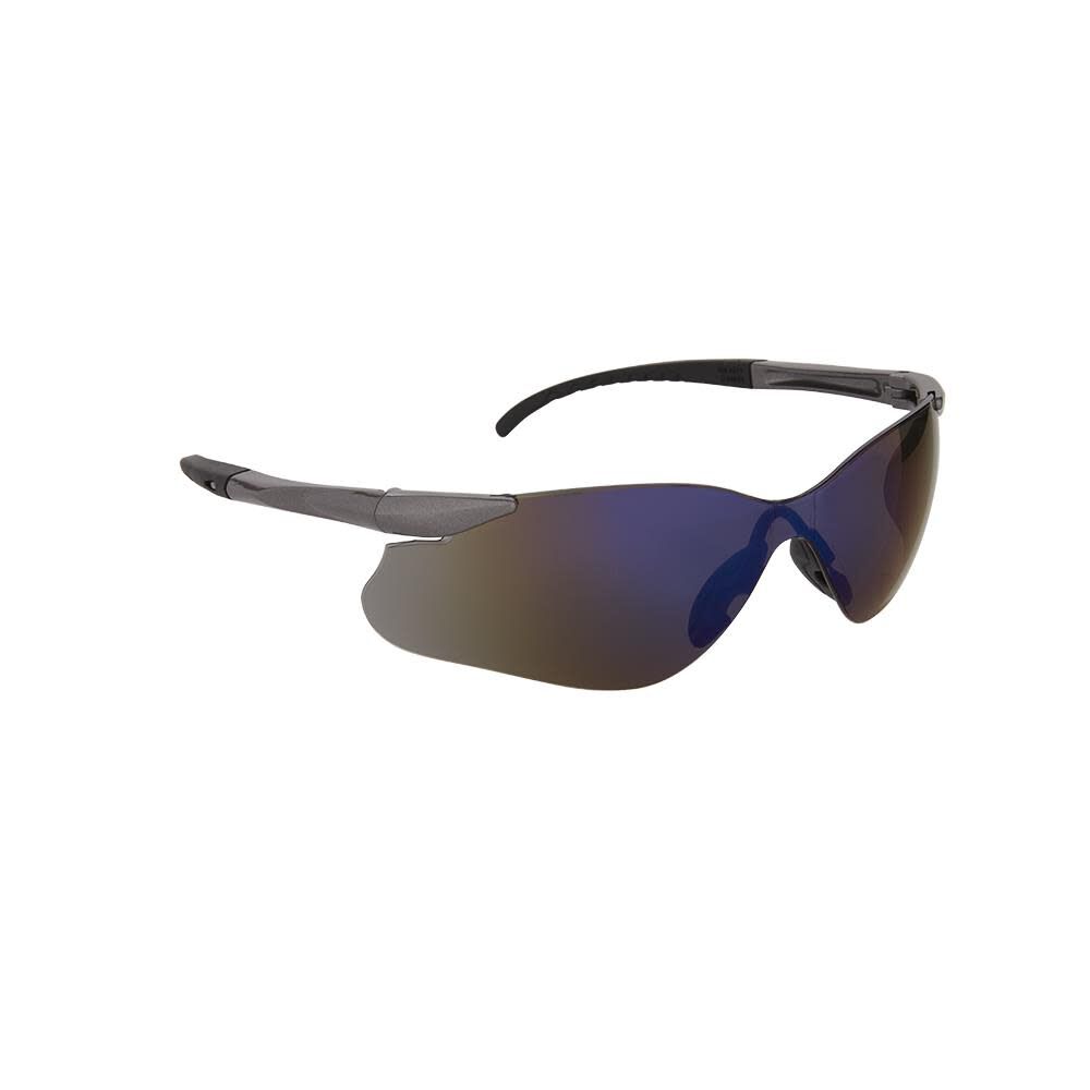 Jackson Safety Glasses Anti Scratch Coating Blue Mirror Lens Gunmetal Frame, large image number 3