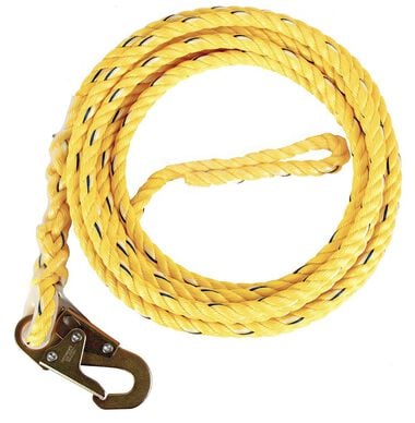 Guardian Fall Protection 5/8 In. x 50 Ft. Standard Poly Steel Rope with Snaphook End