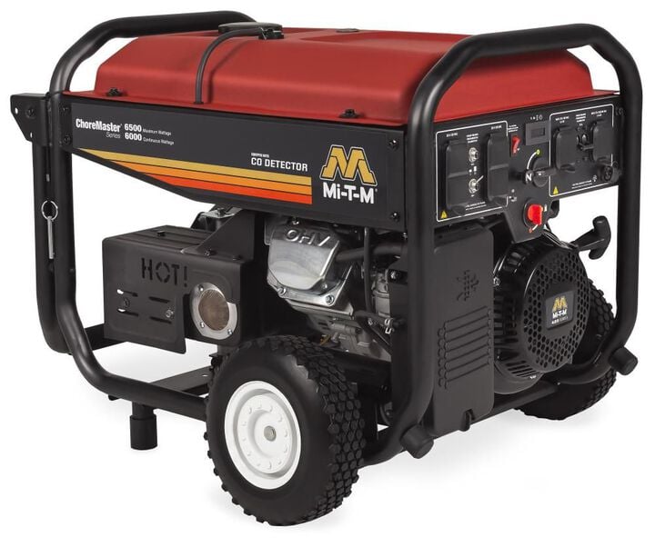 Mi T M ChoreMaster 6,500 Watt Gas Powered 50-State Portable Generator with CO Detector