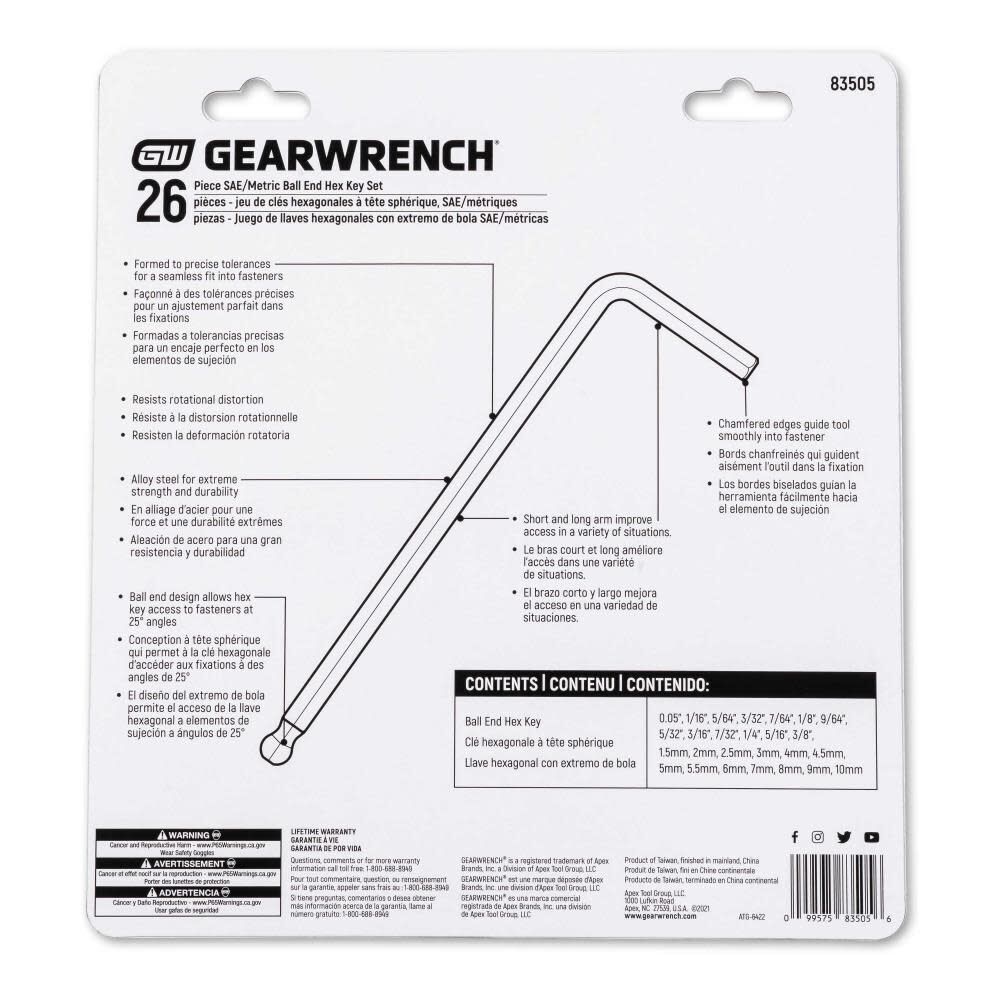 GEARWRENCH Stecknuss 1/2 Zoll Antrieb – 6-Punkt, CR-MO Stahl – Robust & Langlebig