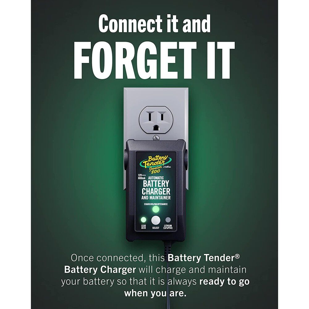 Battery Tender Lead Acid/Lithium Selectable Battery Charger 12V 800mA