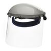 Sellstrom Single Crown Safety Face Shield with Ratchet Headgear Uncoated Window Clear Tint Gray Crown, small image number 1