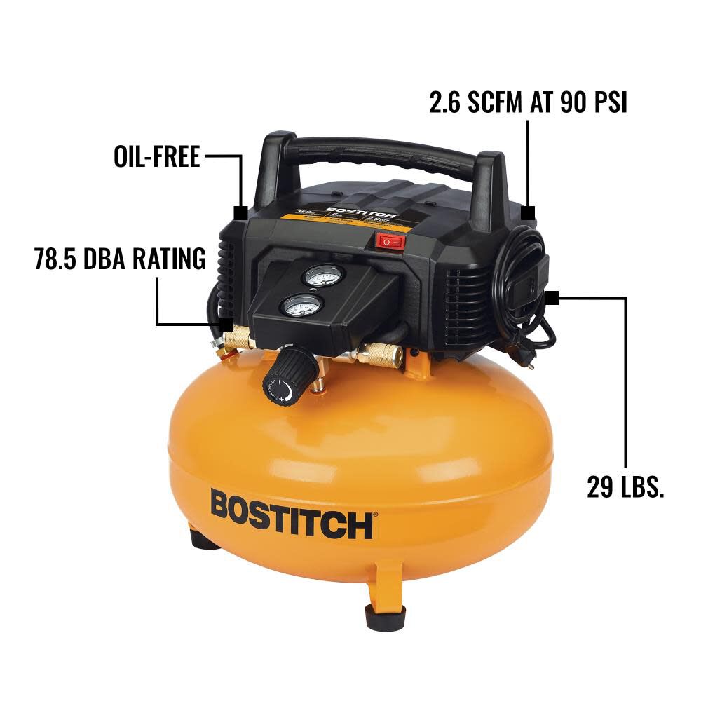 Bostitch 6 gallon pancake compressor cheap