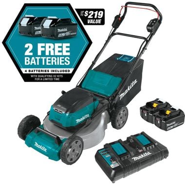 Makita 18V X2 (36V) LXT LithiumIon Brushless Cordless 21in Lawn Mower Kit with 4 Batteries (5.0Ah), large image number 6