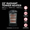 VisionAir 23 In. 750/1500W 5120 Btu 160 Sq-Ft. Radiant Tower Heater, small image number 5