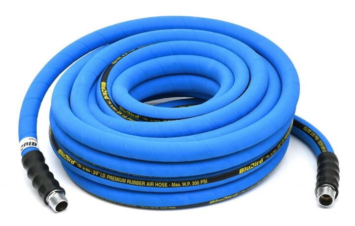 BluBird Pro 3/4 Inch x 50 Ft. Rubber Air Hose Assembly, large image number 2