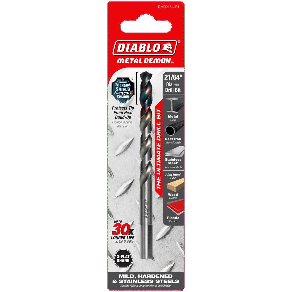 Diablo Tools 21/64 Inch Metal Demon Drill Bit for Mild, Hardened and Stainless, large image number 5
