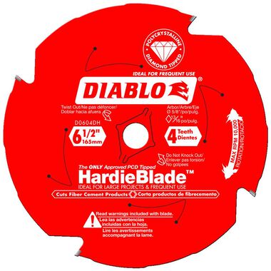 Diablo Tools 6-1/2" x 4 Tooth (pieceD) Fiber Cement HardieBlade, large image number 2