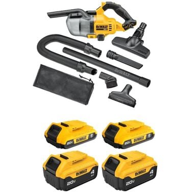 DEWALT 20V 46 Cfm Cordless Dry Hand Vacuum & Battery Pack Bundle