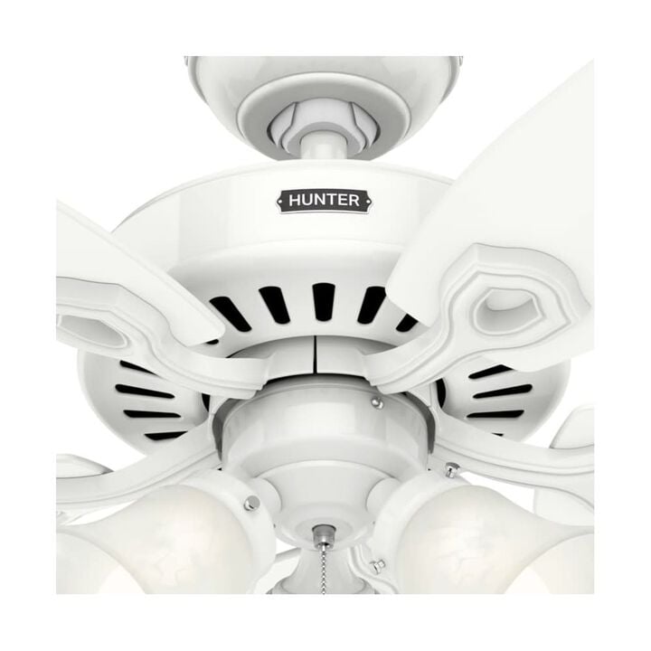 Hunter Fan Builder Plus Ceiling Fan 52in Snow White Snow White, large image number 5