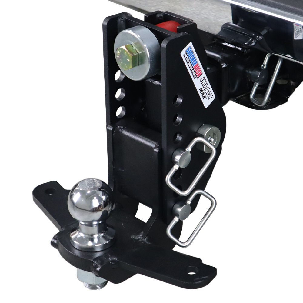 Shocker Hitch 20K Impact Max 2.5 Inch Cushion Hitch & Drop Sway Bar Tab Ball Mount 2-5/16 Inch Hitch Balls, large image number 2