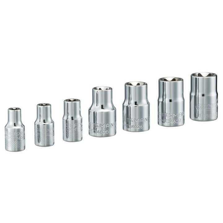 CRAFTSMAN 1/4-in and 3/8-in External Torx Socket Set, 7pc, large image number 3