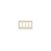 Leviton 4 Gang Decora Plus Light Almond Screwless Wallplate, small image number 1