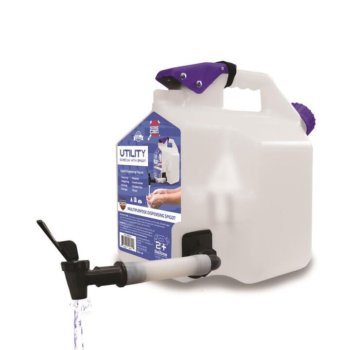 Surecan 2+ Gallon 7.57 Liters Multipurpose Dispensing Utility Tank/Can with Spigot
