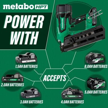 Metabo HPT 18V Cordless 21 Deg Framing Nailer with 4Ah Battery Fuel Gauge, large image number 3