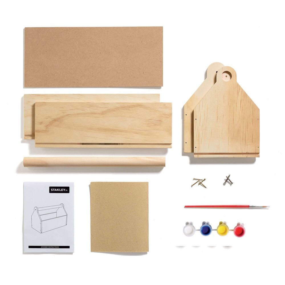 Stanley Jr Kids Wooden DIY Toolbox Kit, large image number 2