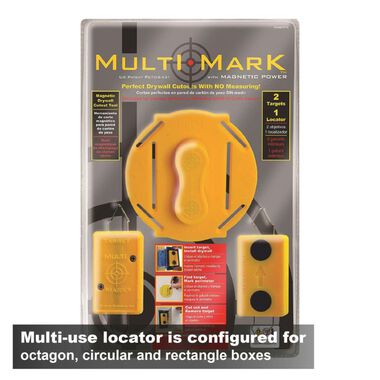 Calculated Industries Multi Mark Magnetic Drywall Cutout Tool for Rectangular Round and Octagonal Boxes, large image number 1