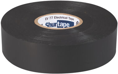 Shurtape EV 77 Electrical Tape Black 3/4in x 66', large image number 1