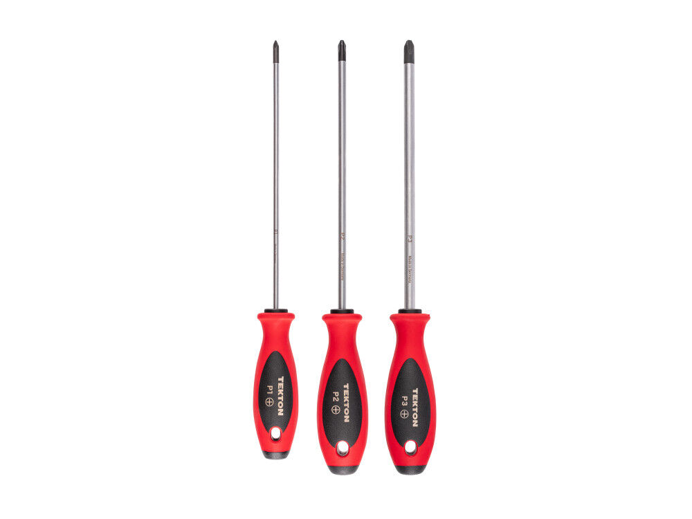Tekton Phillips Screwdriver Set - 8 Inch Shanks 3 Piece #1-#3, large image number 2