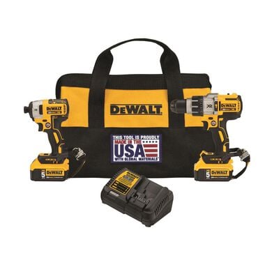 DEWALT 20V MAX XR 2 Tool Combo Kit with LANYARD READY Attachment Points, large image number 0