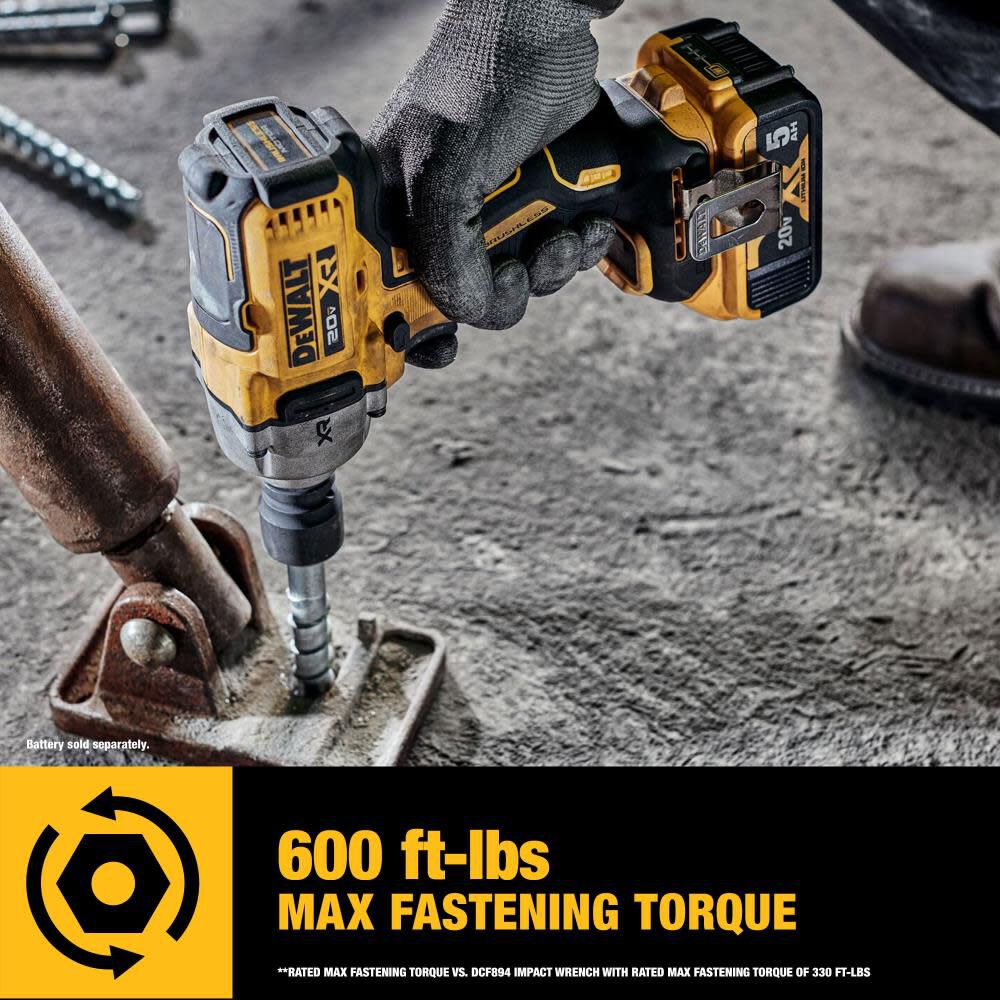 DEWALT Promotional 20V MAX XR 1/2 Inch Impact Wrench with Hog Ring Anvil (Bare Tool), large image number 8