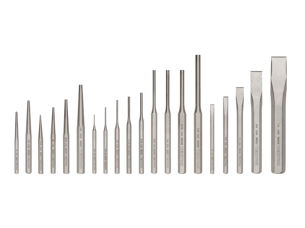Tekton Punch and Chisel Set, 20 Pieces (Center, Solid, Pin, Chisel), large image number 1