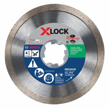 Bosch 4-1/2 In X-LOCK Continuous Rim Diamond Blade