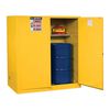 Justrite 110 Gallon Yellow Steel Manual Close Cabinet with Drum Support, small image number 1