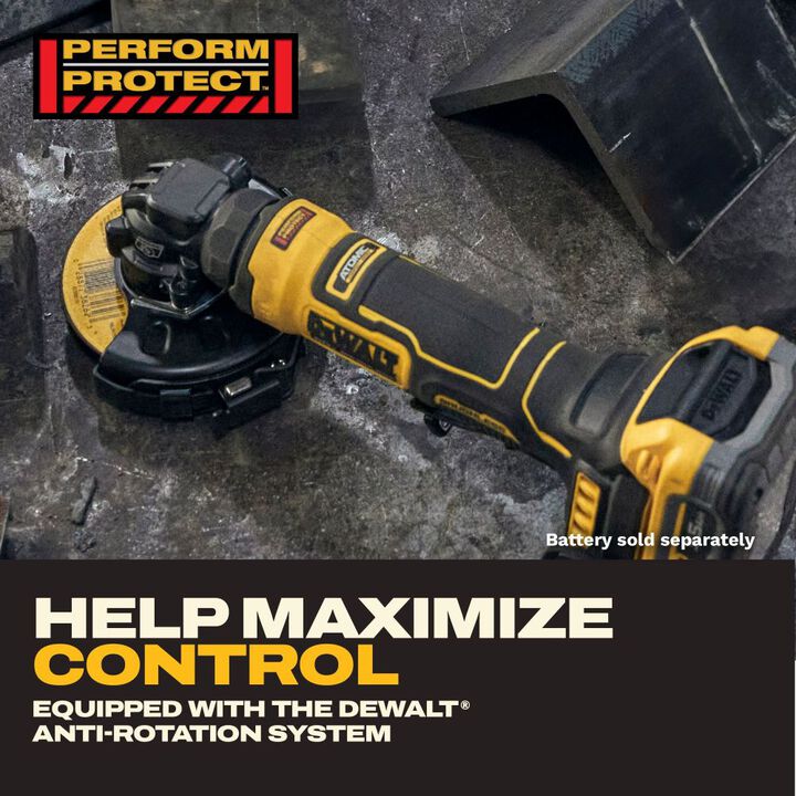 DEWALT ATOMIC 20V MAX 4 Inch Angle Grinder with Lanyard Ready (Bare Tool), large image number 4