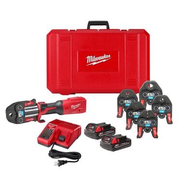 Milwaukee M18 FORCE LOGIC Press Tool Kit with One-Key with 1/4inch-7/8inch Streamline ACR Jaws