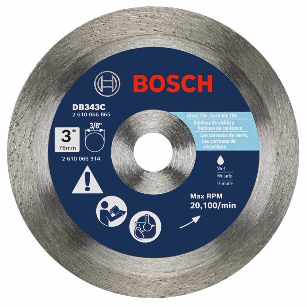 Bosch 3 Inch Premium Continuous Rim Diamond Blade for Clean Cuts – DB343C