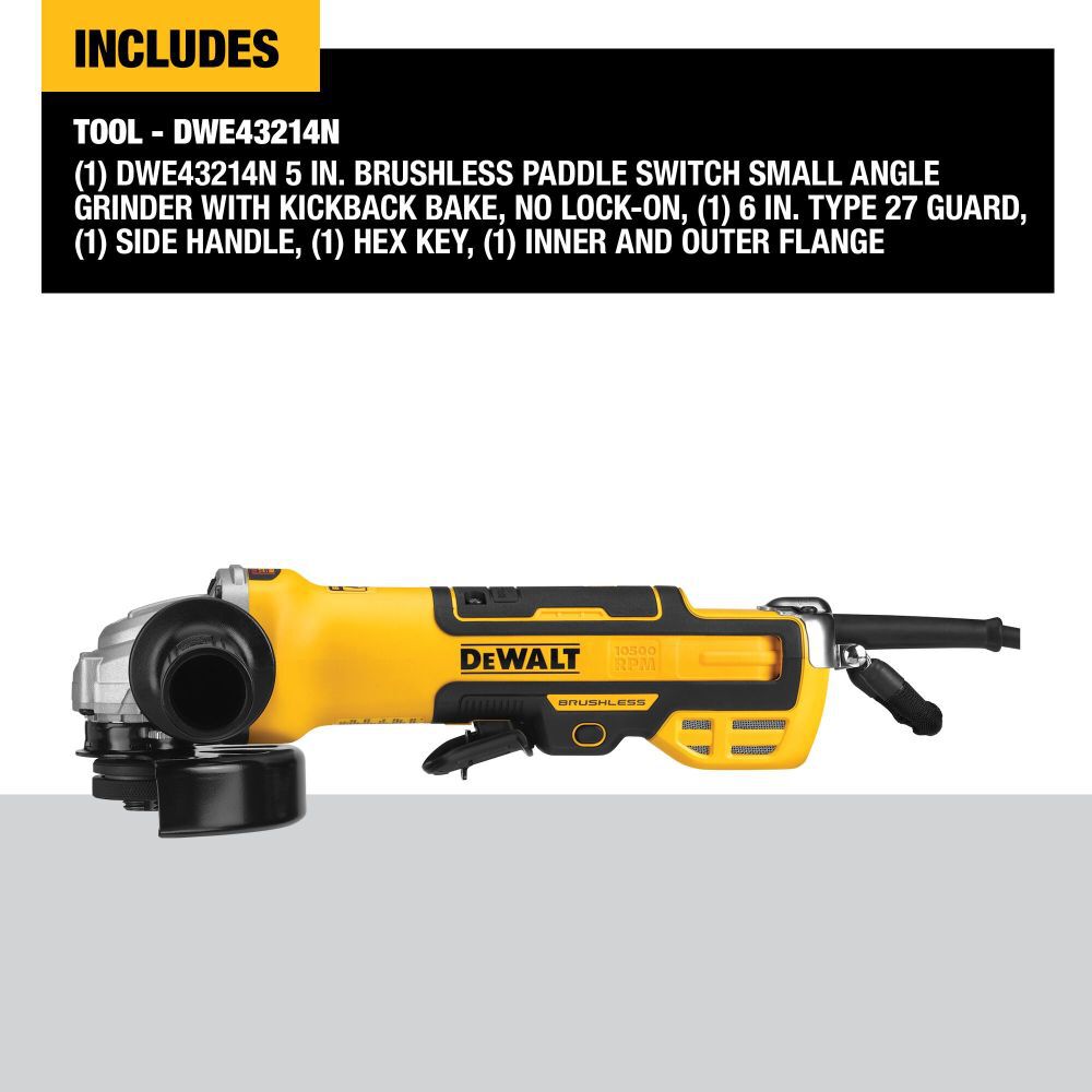 DEWALT 5in Angle Grinder with Kickback Brake No Lock On Simolary simolary.com 6
