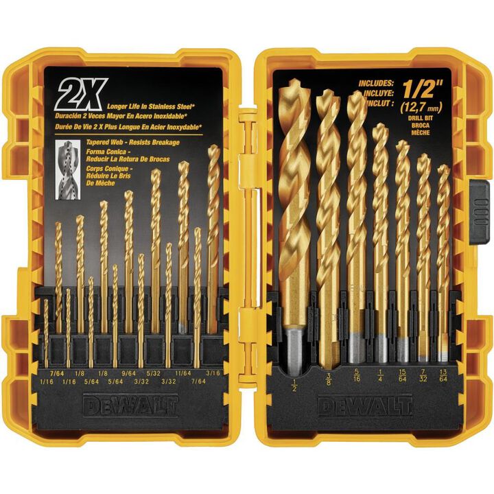 DEWALT 21-Piece Titanium Nitride Coating PP Drill Bit Set, large image number 2
