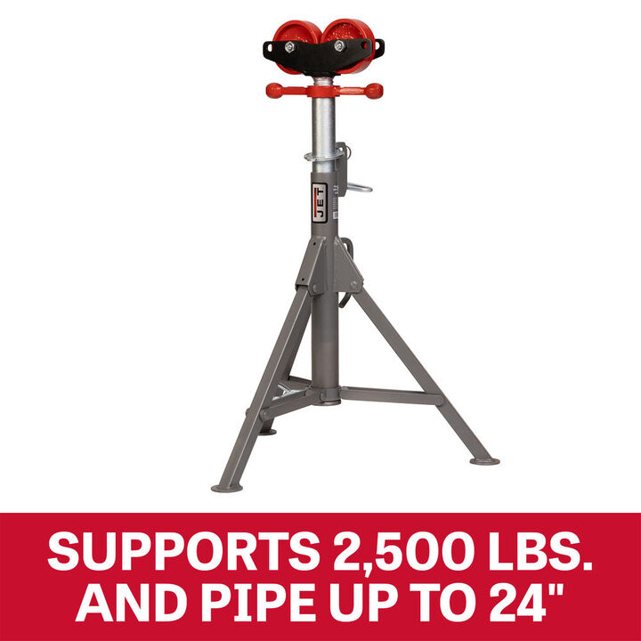 JET Folding Pipe Jack Stand with Steel Rollers, large image number 7